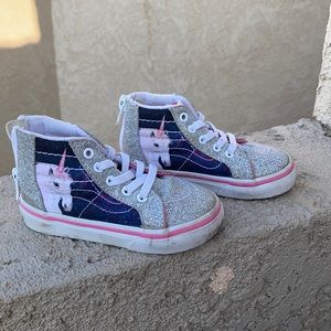 Unicorn glitter toddler vans